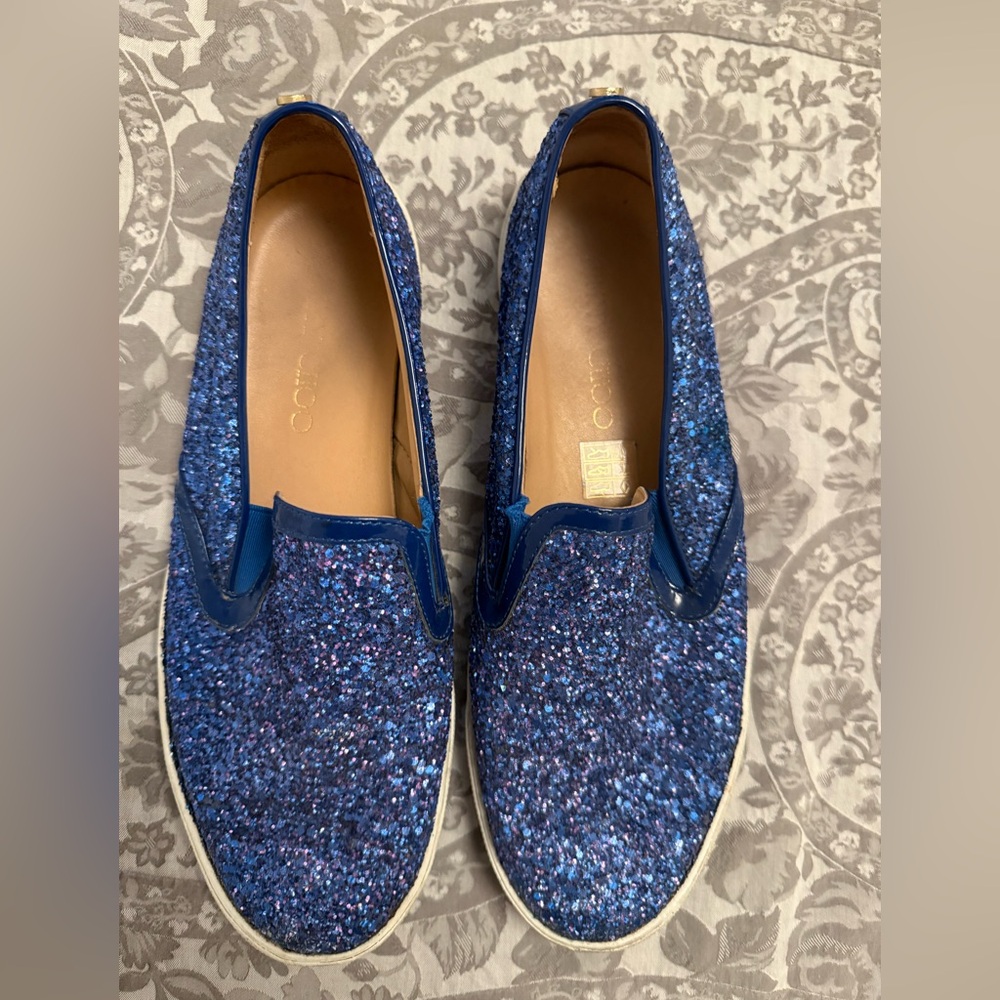 Jimmy Choo Sparkling Blue Loafers